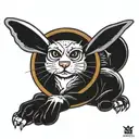 bad bunny tattoo design idea