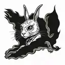 bad bunny tattoo design idea