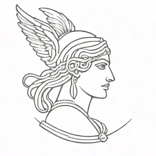 athena greek goddess tattoo design idea