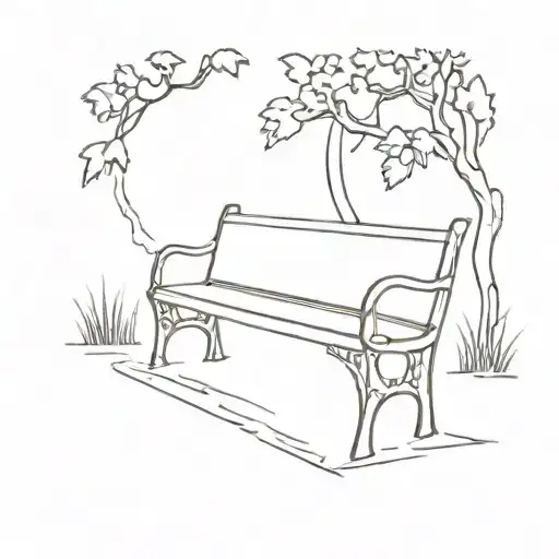 lough key park bench tattoo design idea