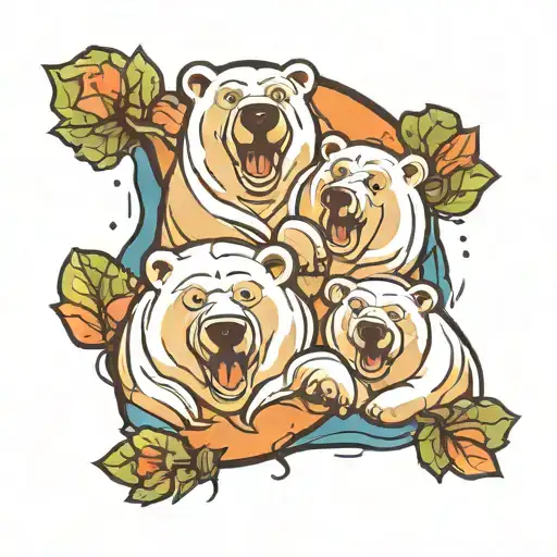 father son tattoo represented by polar bears   tattoo design idea
