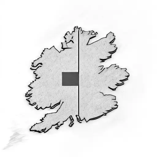  ireland flag and palestine flag tattoo design idea
