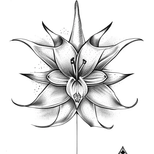 easter lily with ireland flag and palestine flag tattoo design idea