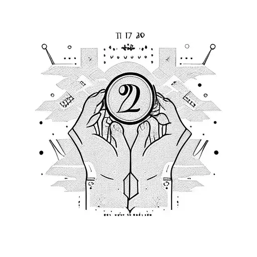 baby hand, jordi, and the birthday 7/17/2023 in Roman numerals tattoo design idea