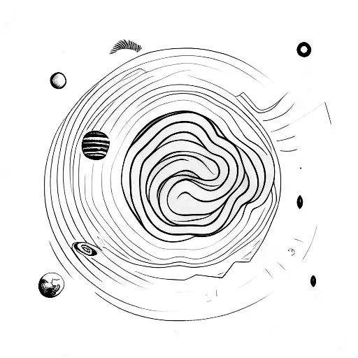 solar system  tattoo design idea