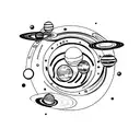 solar system  tattoo design idea
