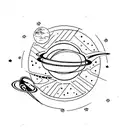 solar system  tattoo design idea