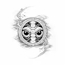 snake eye bycicle  tattoo design idea