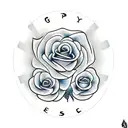 gypsy face and rose tattoo design idea