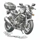 cross-country motorcycle tattoo design idea