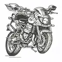 cross-country motorcycle tattoo design idea