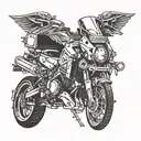 cross-country motorcycle tattoo design idea
