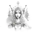 virgem maria tattoo design idea