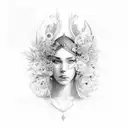 virgem maria tattoo design idea