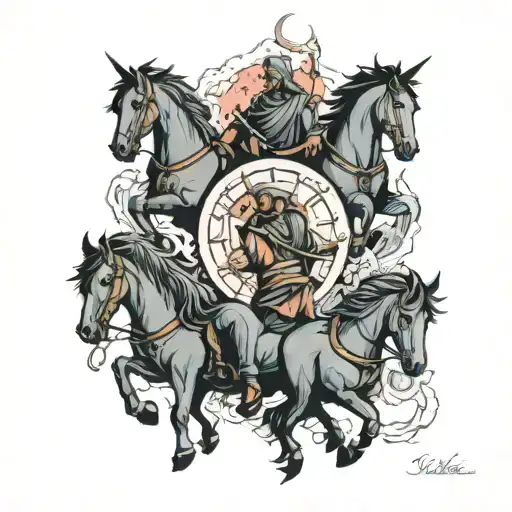 book of revelations Four horsemen tattoo design idea