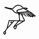 crane tattoo design idea