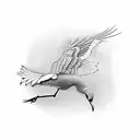 crane tattoo design idea