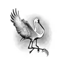 crane tattoo design idea