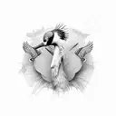 crane tattoo design idea