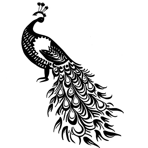 Peacock tattoo design idea