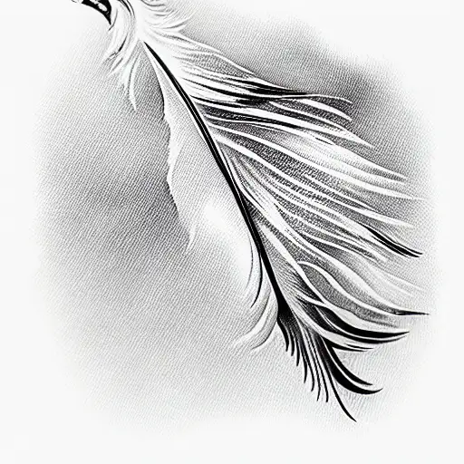 Feather tattoo design idea