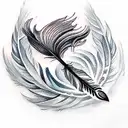 Feather tattoo design idea