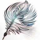 Feather tattoo design idea
