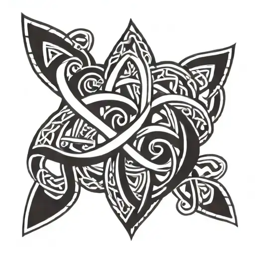 father daughter Celtic Knot tattoo design idea