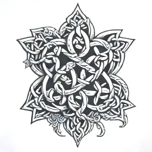 father daughter Celtic Knot tattoo design idea