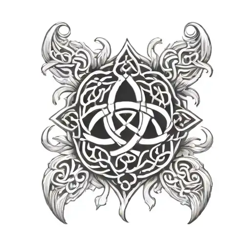 father daughter Celtic Knot tattoo design idea
