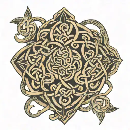 father daughter Celtic Knot tattoo design idea