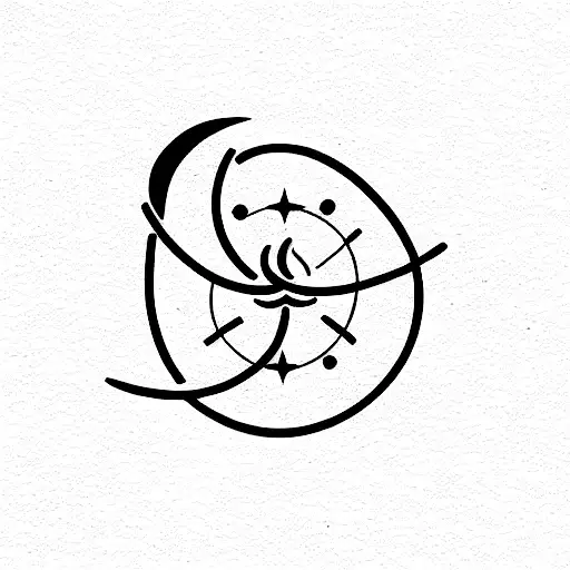 Virgo and cancer  tattoo design idea