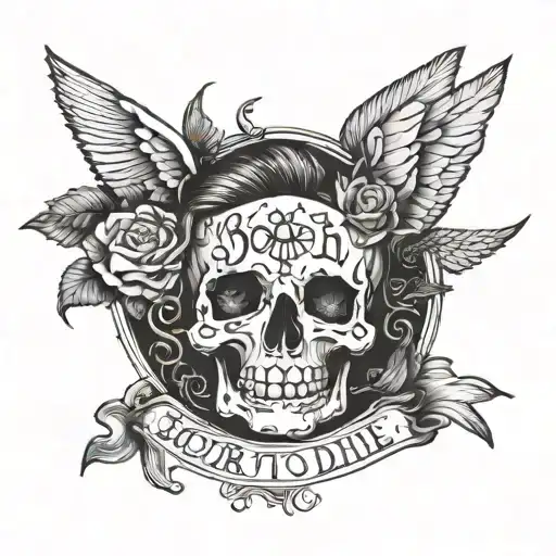 born to die " wrote tattoo design idea