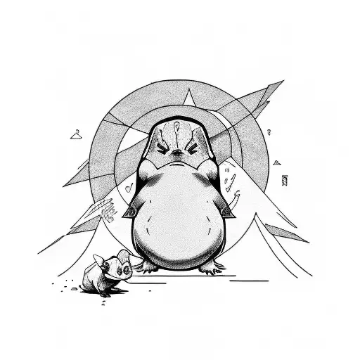 psyduck posémonos tattoo design idea