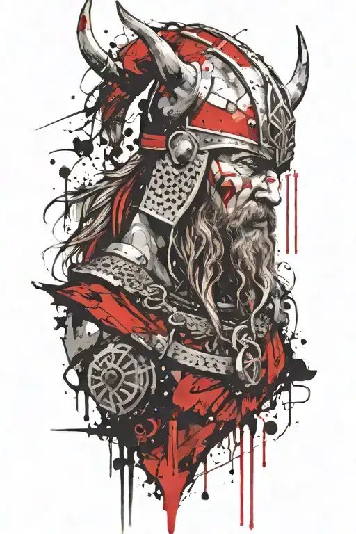 viking warrior tattoo design idea