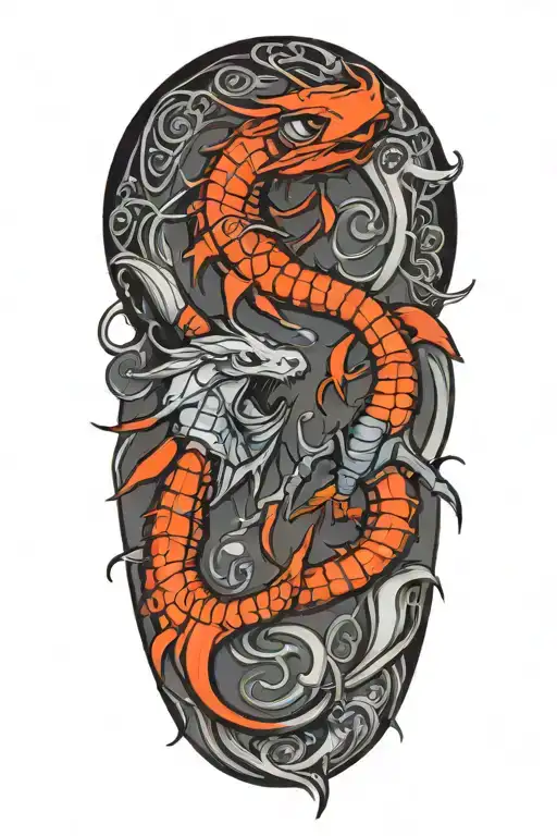 scorpio and pisces  zodiac sign intertwined representing kids  tattoo design idea