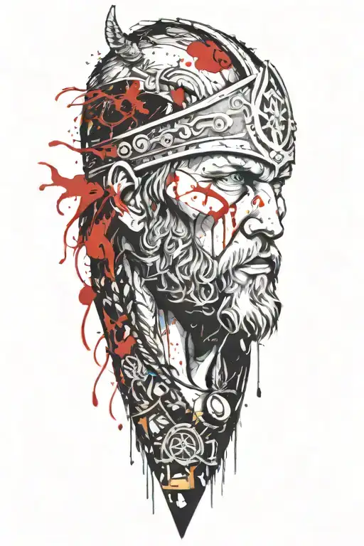 viking warrior tattoo design idea