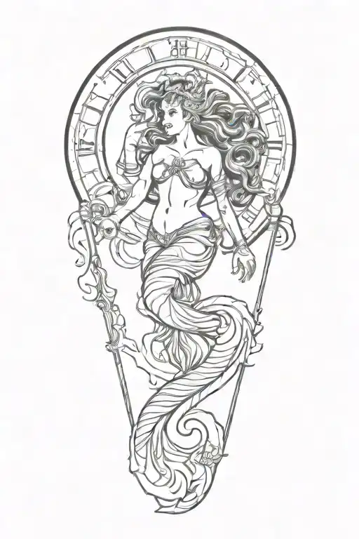 pisces, virgo, scorpio and cancer zodiac sign tattoo design idea