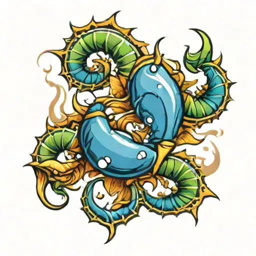 scorpio and pisces zodiac sign tattoo tattoo design idea