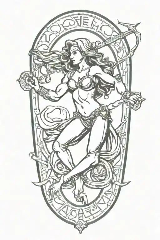 pisces, virgo, scorpio and cancer zodiac sign incorporated tattoo design idea
