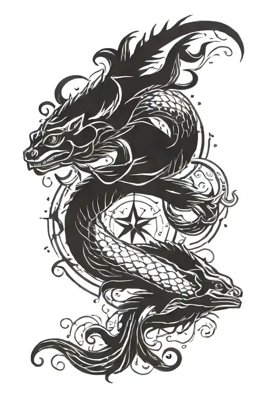 pisces and scorpio zodiac signs virgo star sign incorporated tattoo design idea