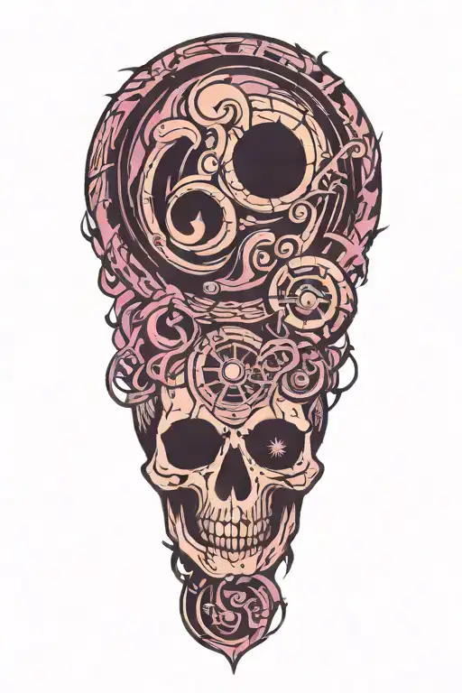 pisces, virgo, scorpio and cancer zodiac sign incorporated tattoo design idea