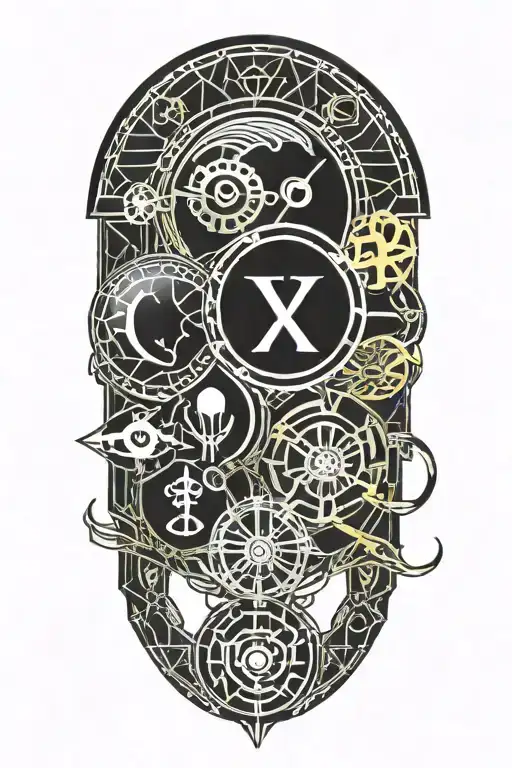 pisces and scorpio zodiac signs tattoo design idea