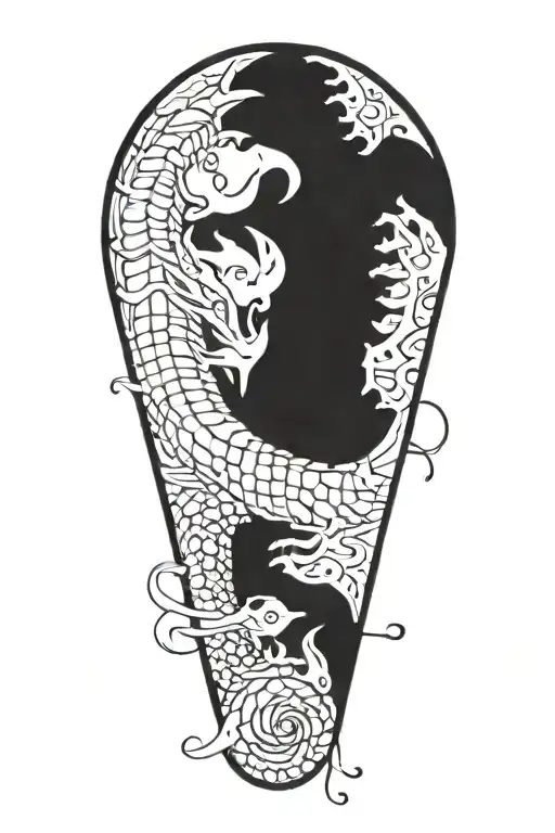 Scorpio and Pisces zodiac sign tattoo design idea