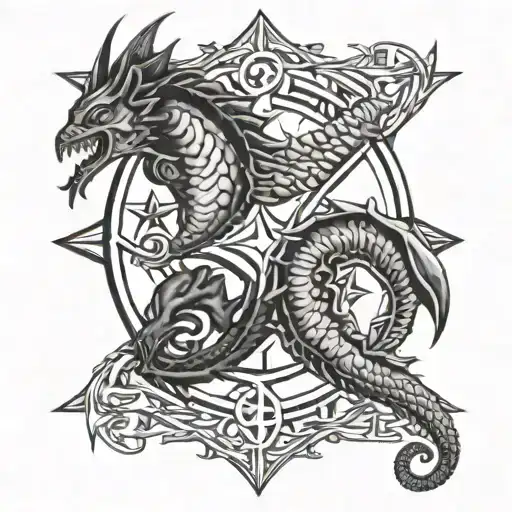 pisces and scorpio zodiac signs virgo star sign incorporated tattoo design idea