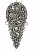 pisces, virgo, scorpio and cancer zodiac sign tattoo design idea