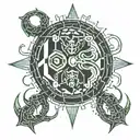 pisces and scorpio zodiac signs tattoo design idea