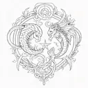 pisces and scorpio zodiac signs virgo star sign tattoo design idea