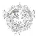 pisces and scorpio zodiac signs virgo star sign tattoo design idea