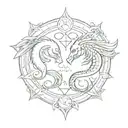 pisces and scorpio zodiac signs virgo star sign tattoo design idea